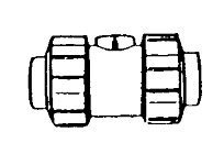 PVC Rückschlagventil 16/16mm,PN16/DN10 m.Federvorbelastung